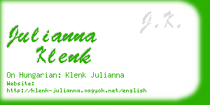julianna klenk business card